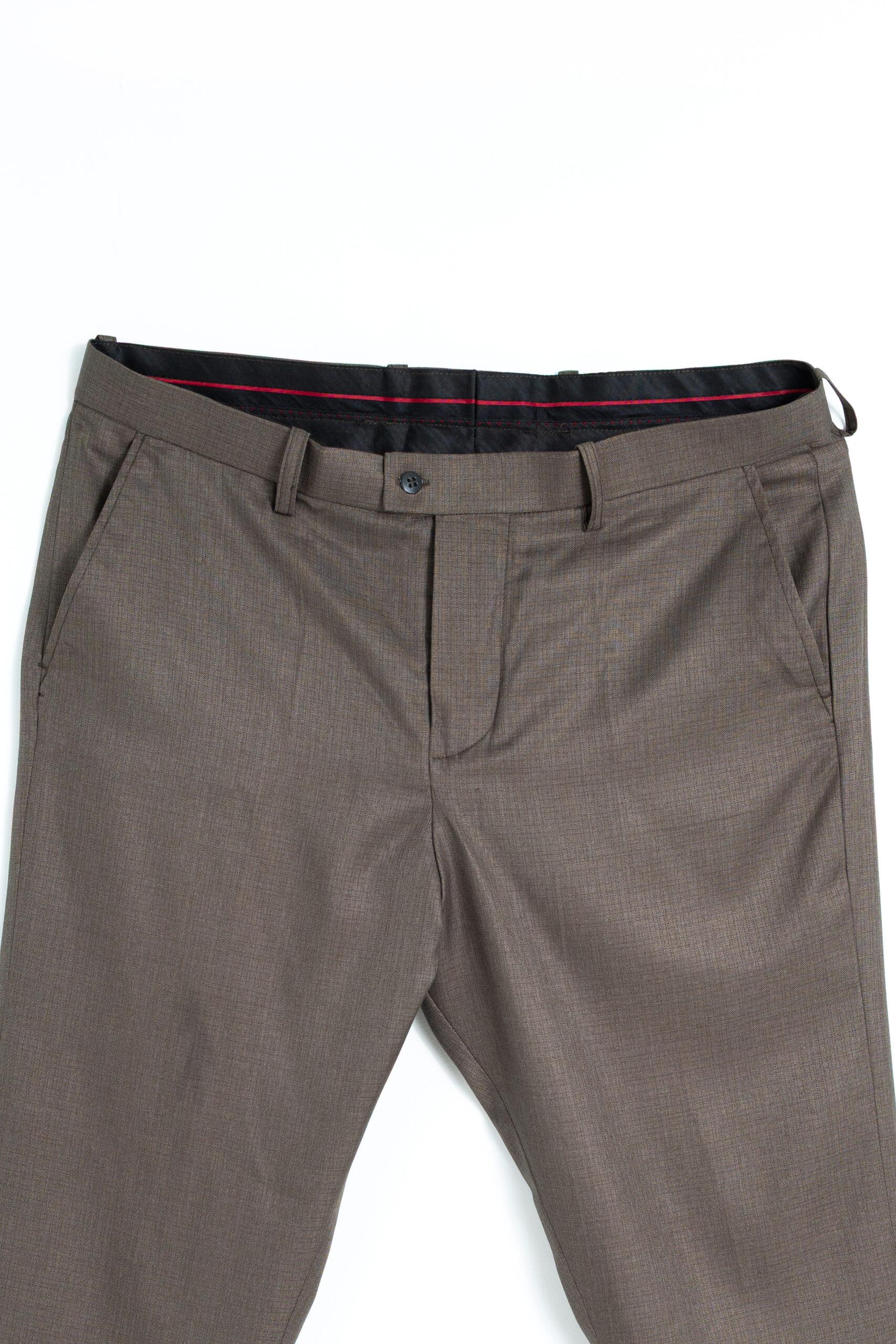 Taupe Brown 2-Piece Set with Subtle Floral Motifs