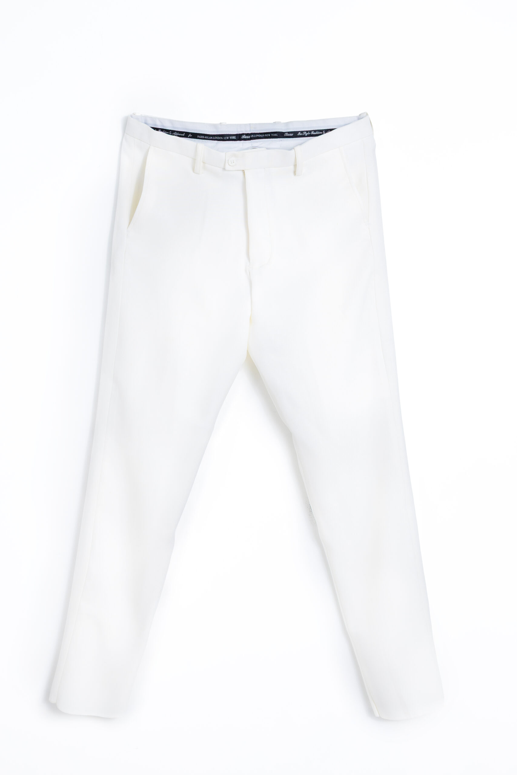 Ivory Kaftan with Embroidered Navy Panel (2-Piece Set)