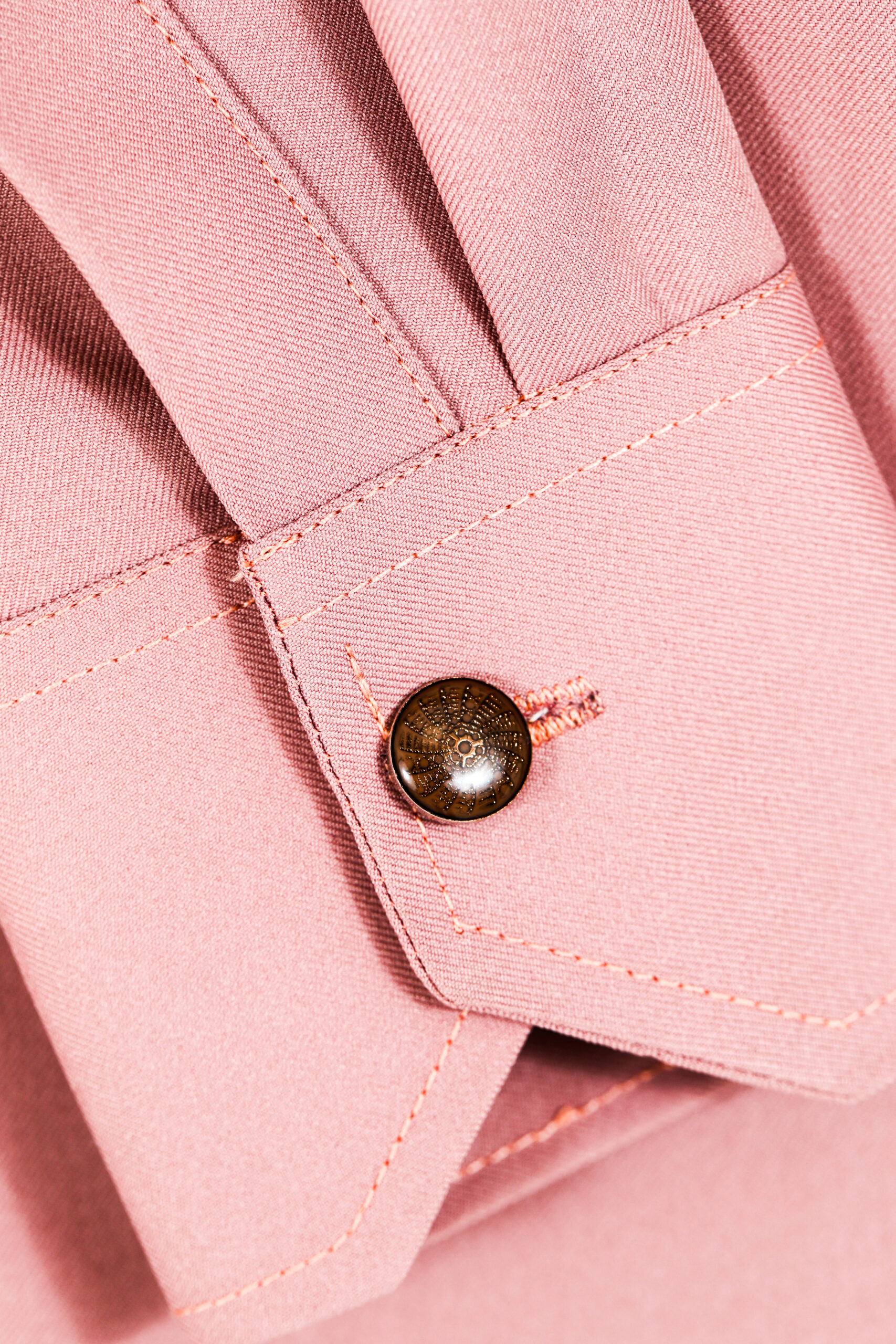 Light Red Kaftan with Indigo Details