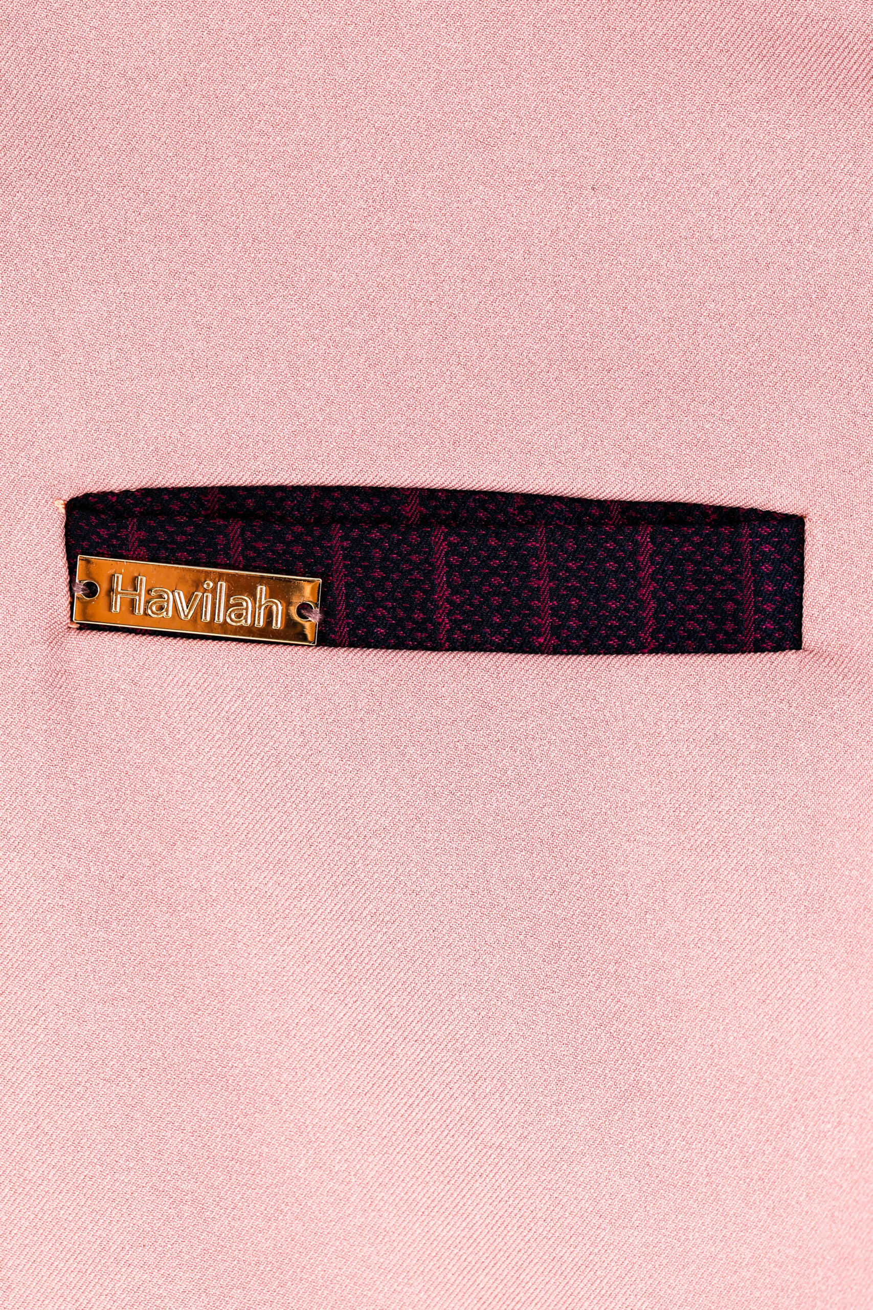 Light Red Kaftan with Indigo Details