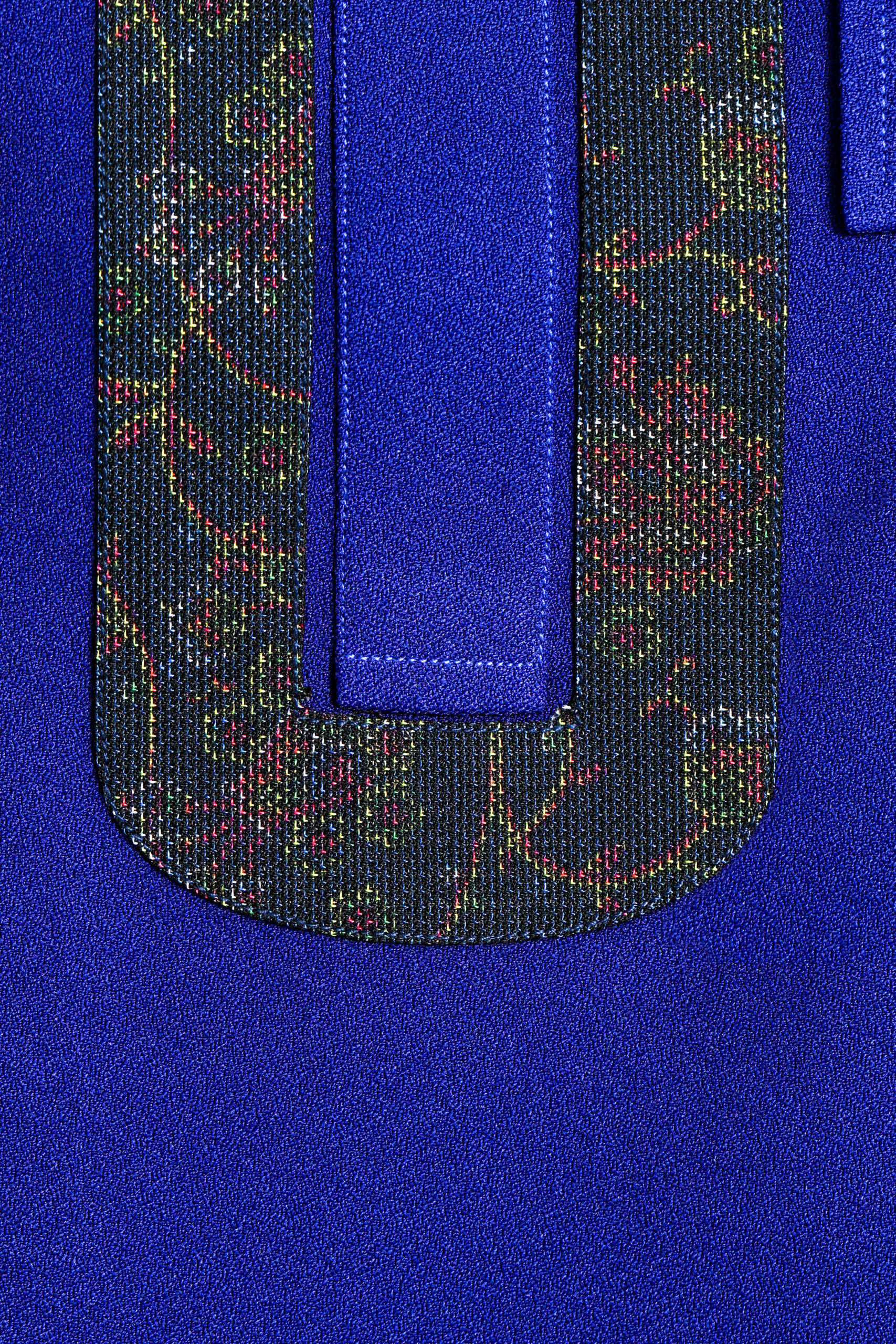 Royal Blue Short-Sleeved Kaftan