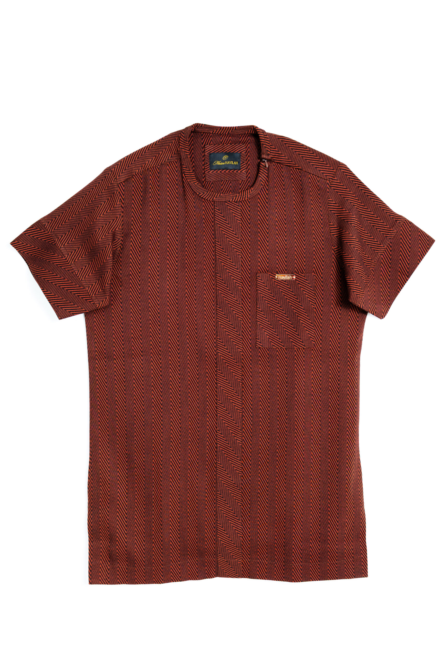 Terracotta Chevron Pattern Kaftan