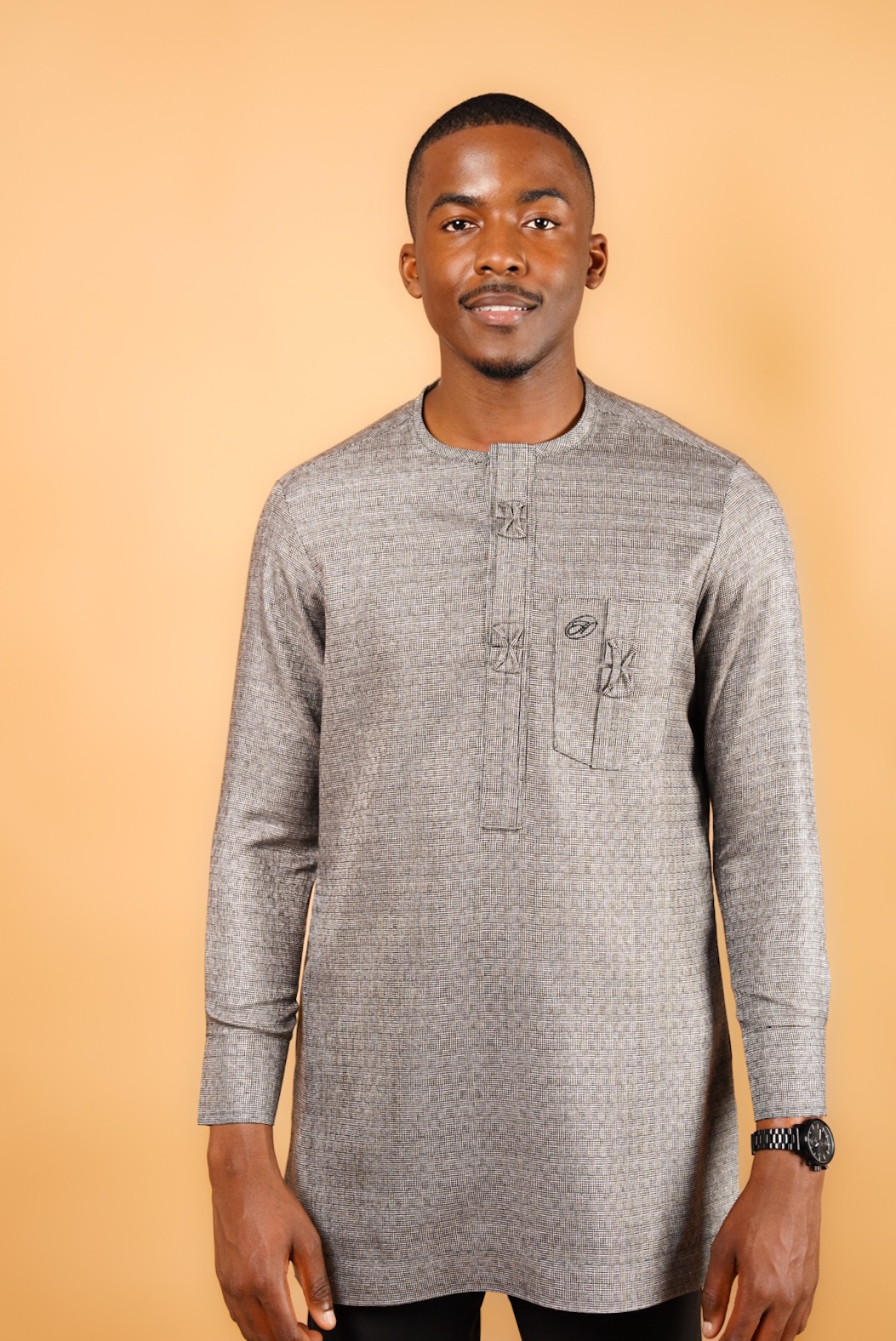 prince-of-wales-pattern-kaftan-with-tone-on-tone-embroidery